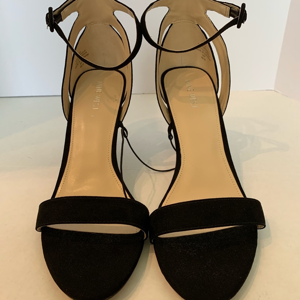 Nine west high heel shoes suede ankle strap black